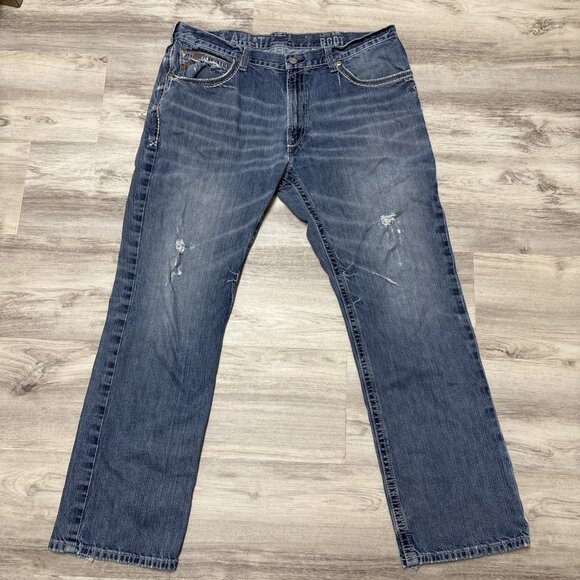 Ariat M4 Coltrane Durango Jeans Mens 40x34 Low Rise Relaxed Fit Boot Cut Denim - Picture 1 of 11